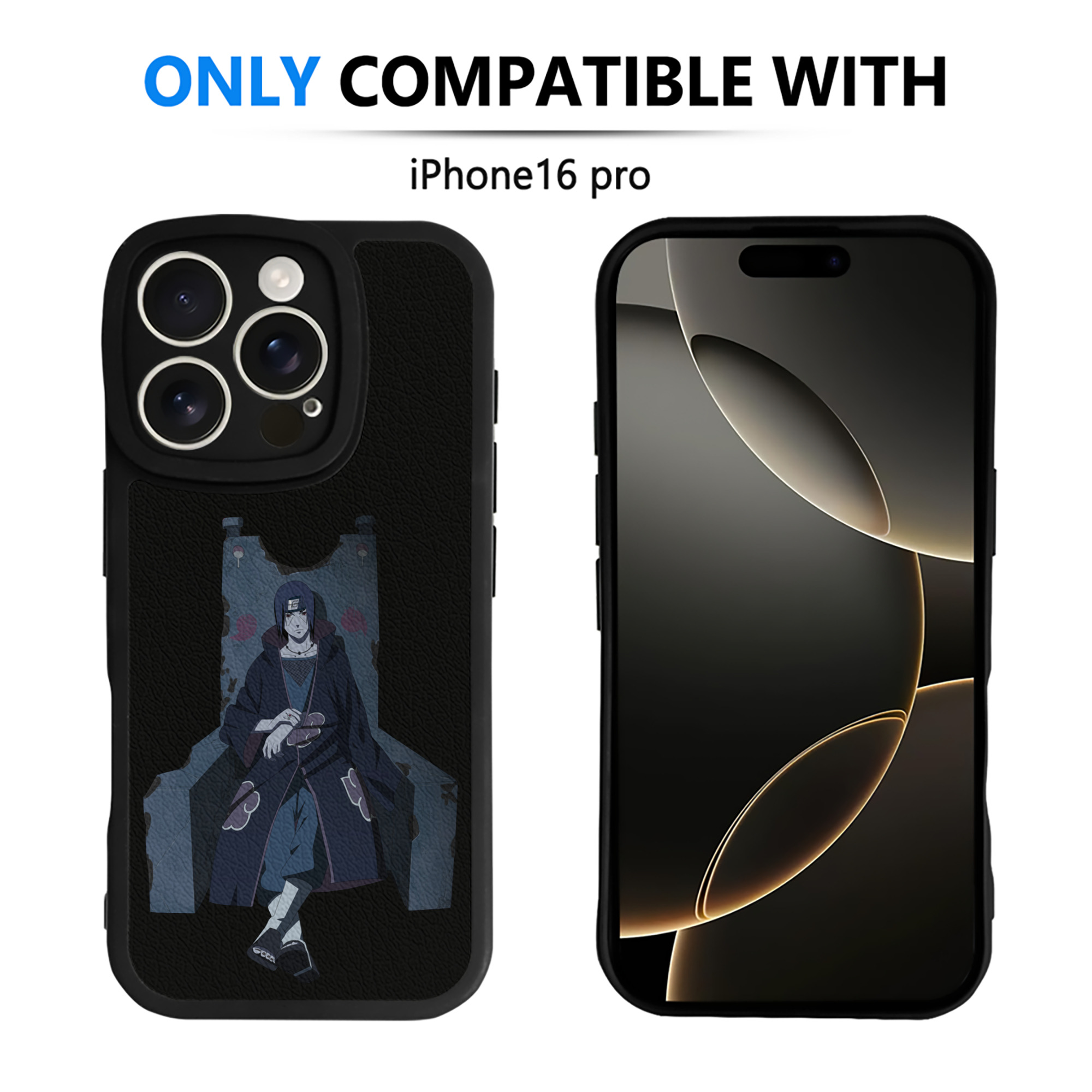 （画像用） NARUTO -ナルト- うちは イタチ Uchiha Itachi 【iPhone 16シリーズ対応】シリコンスマホケース（レザー調） 材質：シリコン